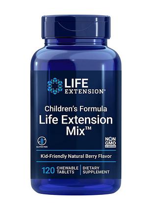 Витамины для детей от 4 лет для иммунитета life extension mix children's formula 120 жевательных таблеток ягоды