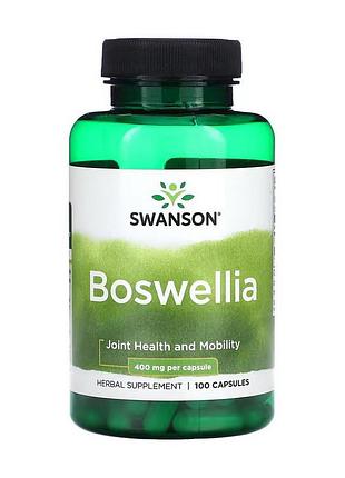 Босвелія смола 400 мг для суглобів swanson boswellia 400 mg 100 капсул