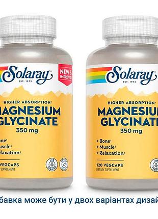 Магній гліцинат для сну і нервової системи та від судом і стресу solaray magnesium glycinate 350 mg 120 вегетаріанських капсул