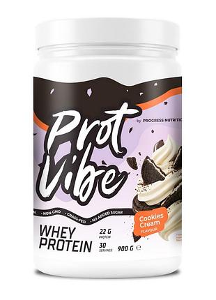 Протеїн для росту м'язів і схуднення progress nutrition prot vibe whey protein 900 г печиво з кремом