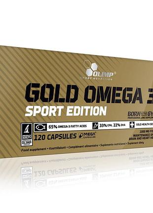 Омега-3 концентрат 65% 1000 мг (epa 330 мг, dha 220 мг) с витамином e для волос olimp gold omega 3 sport edition 120 капсул