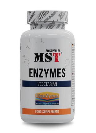 Ферменты для пищеварения 7 ферментов, с бромелайном и папаином mst enzymes 60 вегетарианских капсул