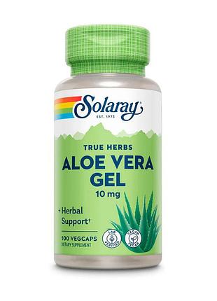 Алоэ вера в капсулах с имбирем и мятой для пищеварения solaray aloe vera gel 10 mg 100 вегетарианских капсул