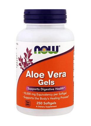 Алоэ вера в капсулах эквивалент 10000 мг геля для пищеварения now aloe vera gels 250 мягких капсул