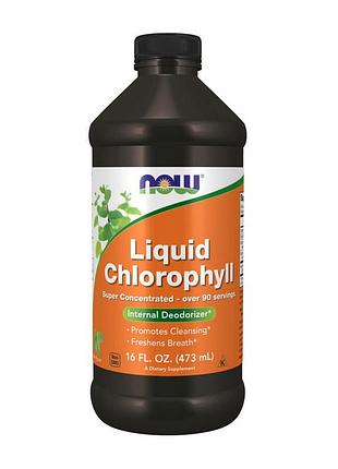Хлорофилл жидкий без гмо для похудения, женщин и мужчин now liquid chlorophyll 473 мл