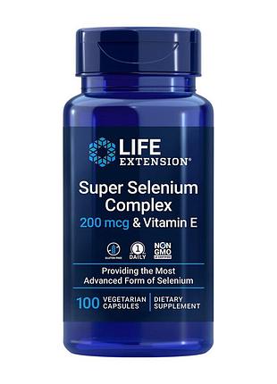 Селен з вітаміном e для жінок і щитовидної залози life extension super selenium complex & vitamin e 100 вегетаріанських капсул