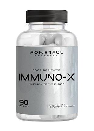 Комплекс для імунітету з вітаміном c, цинком і біофлавоноїдами powerful progress immuno-x 90 капсул