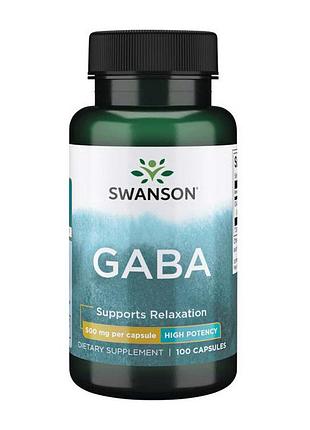 Гамк (gaba) 500 мг для сну і спортсменів та від стресу swanson premium gaba 500 mg 100 капсул