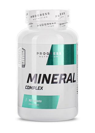 Комплекс мінералів для дорослих, жінок, чоловіків і спортсменів progress nutrition mineral complex 90 таблеток