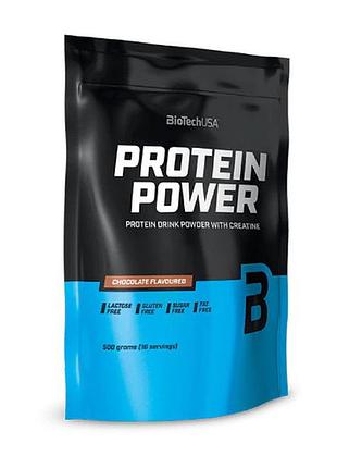 Комплексный протеин для роста мышц и похудения biotech protein power 500 г клубника-банан