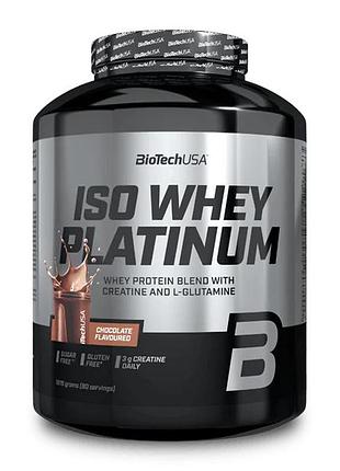 Сироватковий ізолят для рельєфу і схуднення biotech iso whey platinum 1,81 кг фісташка