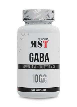 Гамк (gaba) 1000 мг для сну і спортсменів та від стресу mst gaba 1000 mg 90 капсул