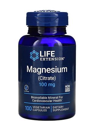 Магній цитрат для сну і нервової системи та від судом і стресу life extension magnesium citrate 100 mg 100 вегетаріанських капсул