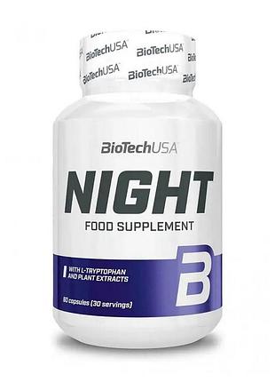 Комплекс для сну з l-триптофаном і екстрактом вишні biotech night 60 капсул