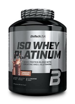 Сироватковий ізолят для рельєфу і схуднення biotech iso whey platinum 1,81 кг шоколад