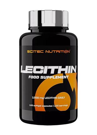 Лецитин соевый 1200 мг для печени, женщин и похудения scitec nutrition lecithin 1200 mg 100 мягких капсул