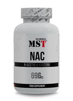 Nac n-ацетилцистеїн 696 мг mst nac 696 mg 120 капсул