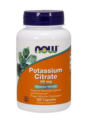 Калий цитрат для сердца и спортсменов и от судорог now potassium citrate 99 mg 180 капсул