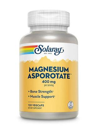 Комплекс магнію (аспартат, цитрат, оротат) для сну та від судом solaray magnesium asporotate 400 mg 120 вегетаріанських капсул