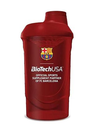 Шейкер для протеина и спортивного питания с сеткой biotech shaker wave 600 мл красный barcelona