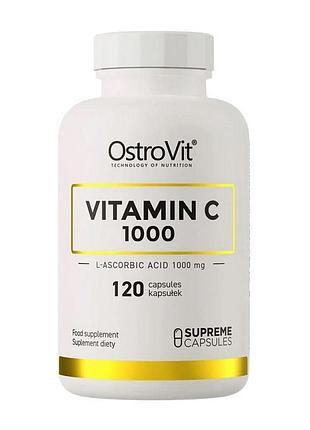 Вітамін c 1000 мг для шкіри, дорослих, волосся і імунітету ostrovit vitamin c 1000 120 капсул