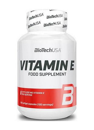 Витамин e 200 мг для женщин, волос, кожи и мужчин biotech vitamin e 100 мягких капсул