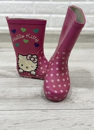 Гумові чоботи для дівчинки hello kitty