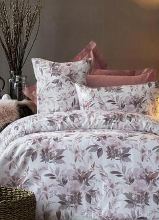 Постельное белье евро сатин 100% хлопок 200×220 issimo home ninna розовое