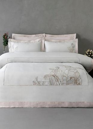 Постельное белье евро сатин 100% хлопок 200×220 dantela vita feel mint мятное
