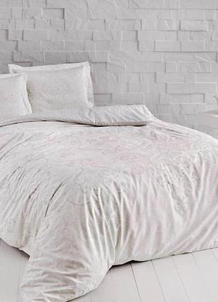 Постельное белье семейное 2 пододеяльника сатин 100% хлопок 160×220 tac castillo cream кремовое