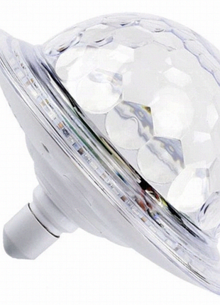 Rd-7202 bluetooth led ротаційна дискотечна лампа з динаміком, цоколь e27, 15 вт, кут 160°