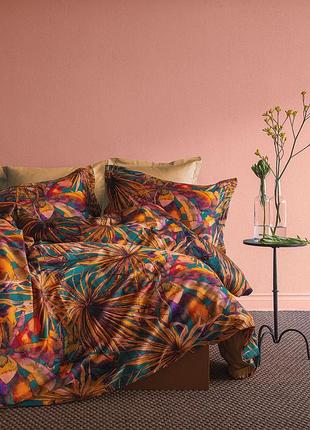 Постельное белье евро сатин 100% хлопок 200×220 issimo home madarelle кофейное