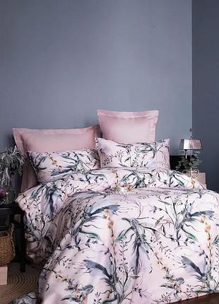Постельное белье евро сатин 100% хлопок 200×220 issimo home coleus розовое