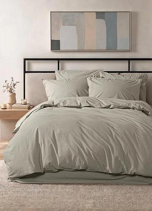 Постільна білизна сімейна 2 підковдри варена бавовна 100% 160×220 first choice arrow beige бежева