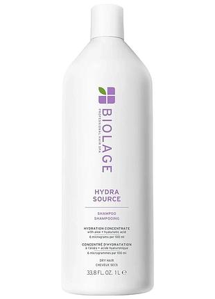 Шампунь biolage hydra source для зволоження сухого волосся з алое вера та гіалуроновою кислотою, для м'якості, блиску та