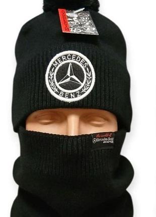 Комплект бафф + шапка mercedes