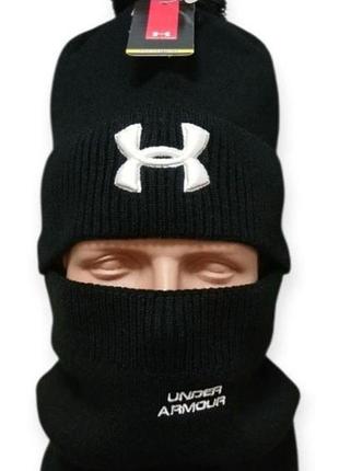 Комплект бафф + шапка under armour