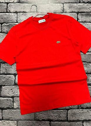 Premium мужская футболка lacoste красная
