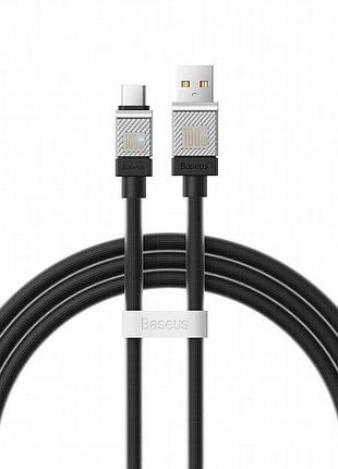 Дата кабель baseus coolplay series usb to type-c 100w (1m) (cakw00060) black