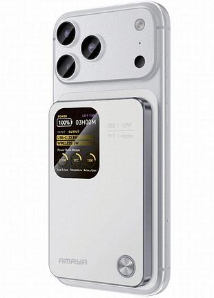 Портативний зп power bank amaya w053c pd20w з бзп 5000 mah white