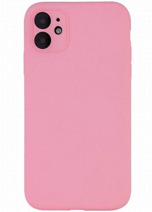 Чохол silk full camera protective (aa) no logo для apple iphone 12 (6.1") рожевий / light pink