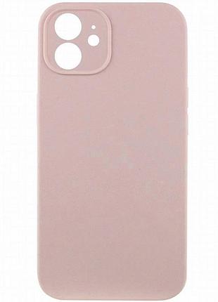 Чохол silk full camera protective (aa) no logo для apple iphone 12 (6.1") рожевий / chalk pink
