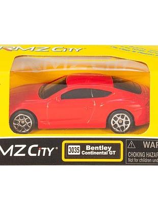 Машинка rmz city "bentley continental gt", красная