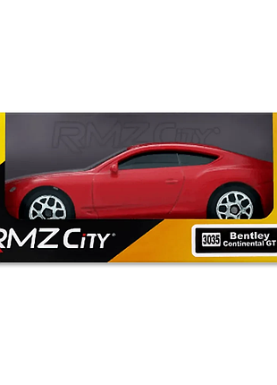 Машинка rmz city bentley continental gt matte красная