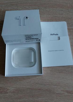 Оригінальна коробка apple airpods 2  з документацією