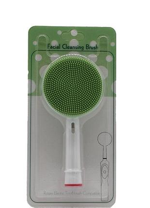 Насадка масажер для обличчя «massager» до зубної щітки електричної oral-b braun зелений
