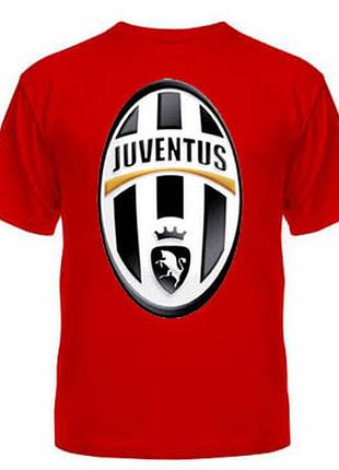 Майка juventus червона, з принтом, унісекс, бавовна