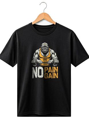 Футболка мужская "no pain, no gain" (черный, олива, койот)