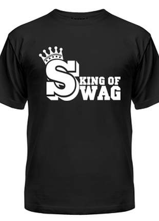 Футболка king of swag, з принтом, унісекс, бавовна