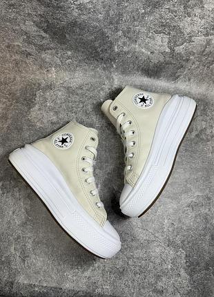 Оригінальні високі шкіряні утеплені кеди черевики converse chuck taylor all star